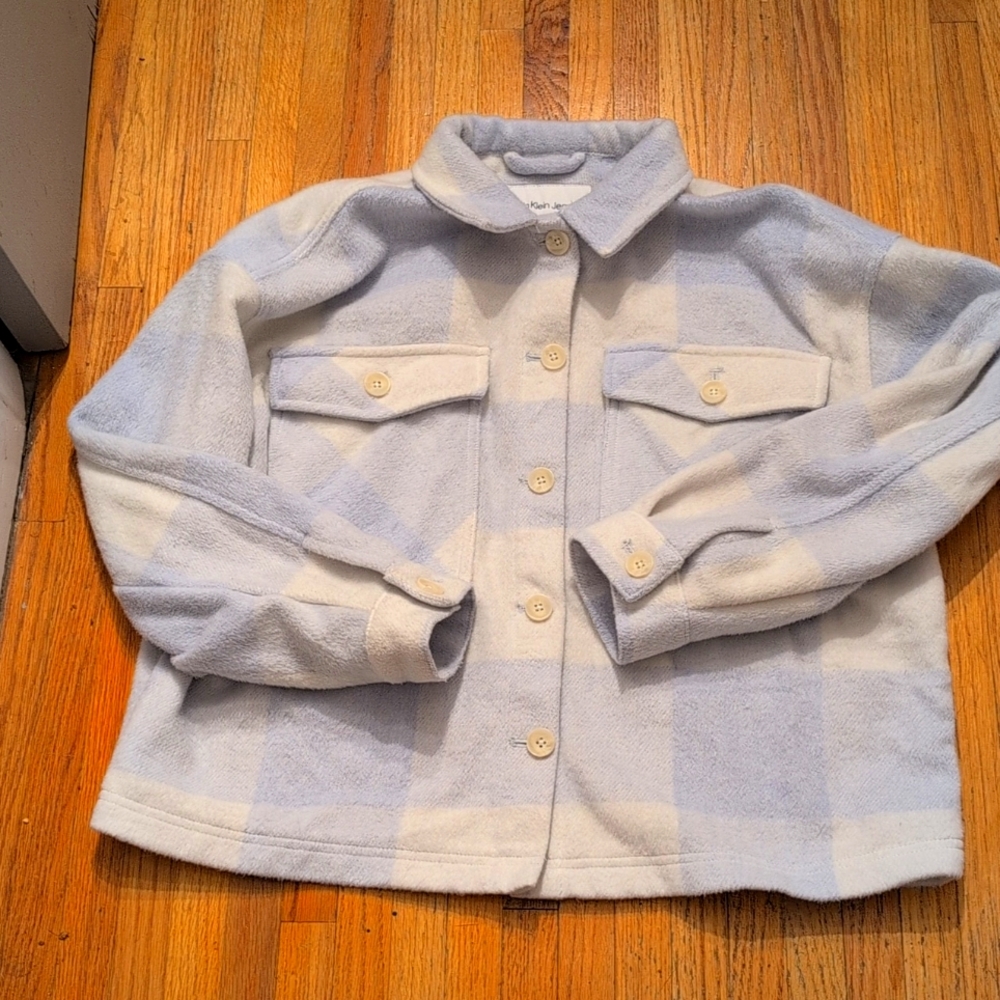 Calvin Klien Blue Plaid Jacket size L